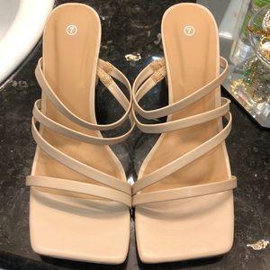 Nasty Gal nude sandals